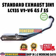 LC135 V1 - V6 4S / 5S STANDARD EXHAUST 3IN1 EKZOS PIPE LC 135 APIDO ESPADA UMA