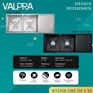 (Termurah) Kitchen Sink Valpra 120X50 Cm / Bak Cuci Piring Stainless 12050 Double Bestseller
