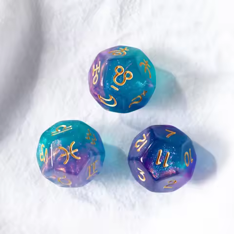 3pcs/lot Astrological Dice 12 Sided Multicolor Constellation Dice for Party Game Astrology Tarot Con