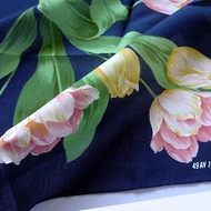 49 AV Junko Shimada Vintage Women Handkerchief Tulips 16 x 16 inches