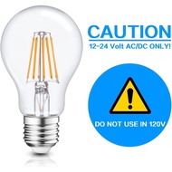 Haian Support Efficient 12V LED Bulb 6W 600Lm - E26/E27 Base - 12-24V AC/DC - 4 Pack - Ideal for Off