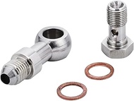 M10x1.25mm to 4AN Turbo Oil Feed Banjo Bolt Kit Compatible with Mitsubishi EVO 1-10 4G63T 4B11T