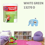 WHITE GREEN 13270 D ( 1L ) Nippon Paint Interior Vinilex Easywash Lustrous / EASY WASH / EASY CLEAN