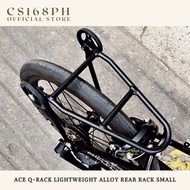 CS168ph Ace Q Rack Small Lightweight Alloy Rear Rack for Brompton Pikes 3Sixty Folding Bikes