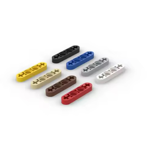 MOC 10PCS Puzzle Particle 32449 Liftarm Building Blocks Thin 1x4 Axle Holes Brick DIY Toys Children 