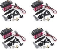 4PCS RCmall DS3225 25KG Digital Servo, High Torque Waterproof Full Metal Gear RC DS Servo Motor with