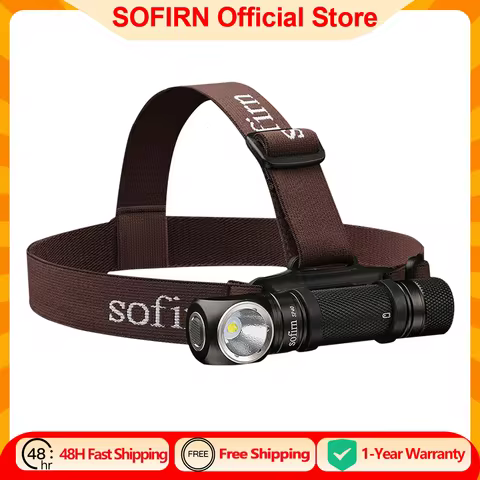Sofirn SP40 LED Headlamp XPL 1200lm 18650 Type C Rechargeable Headlight 18350 Flashlight with Power 