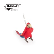 Hansa 7994-Red Macaw Keyring 12cm Long