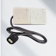 SCHNEIDER 2MTR 2GANG 13A HEAVY DUTY EXTENSION  SWITCH SOCKET