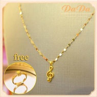 สร้อยคอจี้ทองคําแข็ง 3.5g 99.99% ทองคํา 45 ซม. ของขวัญวันเกิดสไตล์ผู้หญิงยาวทอง แท้ หลุด จำนำ