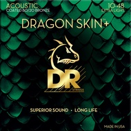 DR Strings Dragon Skin+DA8-10 Acoustic Guitar Brass Coated