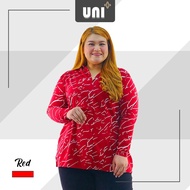 [UNIPLUS] Blouse Women Tiles Printed Blouse Blouse Plus Size muslimah Murah Baju Viral Labuh Blause Wanita