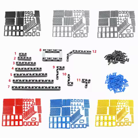 Technical Part Thick Hole Arm Liftarm Beam Building Blocks DIY Assembles Particles MOC Parts Toys 32