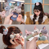 Rabbit Pattern Fur Hair Tie Imported Ponytail Bracelet Korean Character Clip