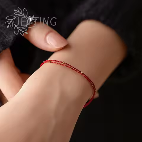 (SMTGDP11)Handmade Bead Bracelet Red Rope Adjustable Transfer Lucky Beads Simple Style Friendship Br