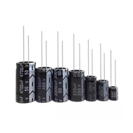 direct plug-in aluminum electrolytic capacitor 50V/100V/160V/250V/400V/450V/10UF 47UF 100UF 470UF 22