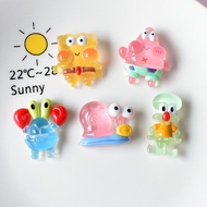 3D Crocs Jibbitz DIY Crocs Charm Cute Cartoon Transparent SpongeBob SquarePants Series diy Cream Glue Phone Case Accessories diy Shoe Buckle Hair Clip Jewelry Accessories diy Handmade Materials Handmade Homemade Materials