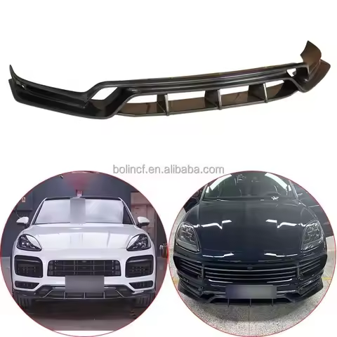Cms Style Carbon Fiber Front Chin Front Lip Spoiler for Porsche Cayenne Coupe 9Y0 9YA 2018-2023 Fron