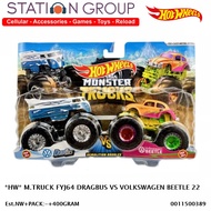 HW HOT WHEELS M.TRUCK FYJ64 DRAGBUS VS VOLKSWAGEN BEETLE 22HW - DIECAST