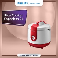 Philips 2L Daily Collection Rice cooker HD3119/32 - 400Watt Penanak Nasi Analog Golden Ceramic Inner Pot Red merah mejikom magic com