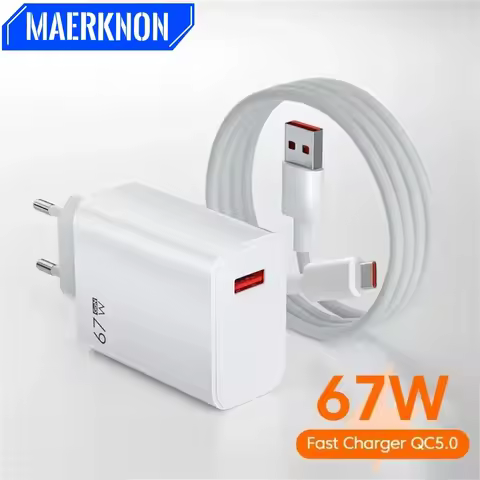 Total 67W GaN Charger USB Fast Charging Phone Charger Wall Adapter Type C Cable For iPhone Xiaomi Sa
