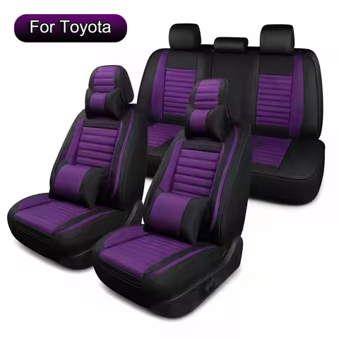 Car Seat Covers Full Set Linen, Fit For Toyota Hybrid RAV4, Camry, Corolla, 4Runner, Prius, C-HR, Av