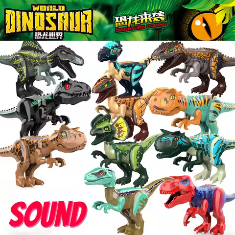 Creative Sound Jurassic World 2 Dinosaurs Figures Stygimoloch Building Blocks Bricks Compatible DIY