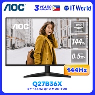 AOC Q27B36X 27" QHD IPS 144Hz Monitor Adaptive Sync HDR10 itw