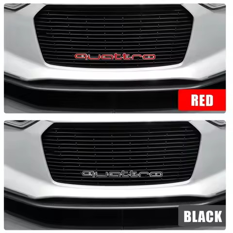 3D ABS Quattro For Audi SLine A5 C6 C5 A1 A7 Q3 TT S3 B5 A3 8P 8V B6 8L Q2 S4Emblem Car Front Grille