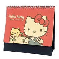(會員專享清貨優惠價+免運費) Sanrio - Hello Kitty 正版 家居 2022 年曆 線圈 桌曆 桌上 坐檯 月曆 日曆 kitty 凱蒂貓 KT 吉蒂貓 (台灣假期) (M size