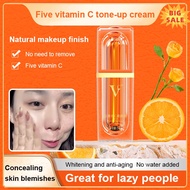 😊Ready stock😊[vc makeup cream] Five vitamin c makeup cream to isolate and brighten skin tone bb cream