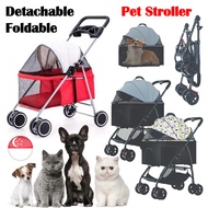 ⭐ SINGLE PET STROLLER ⭐ Pet Stroller Foldable Washable Dog Cat Carrier