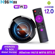 H96 Max H618 Smart TV Box Allwinner H618 Quad Core Android 12 Wifi6 4K 6K Youtube Google Voice 4G 64G Media Player Set Top Box