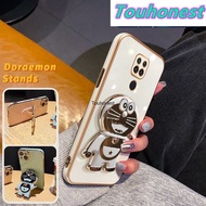 Casing Huawei Mate 20 Pro Case Huawei Mate 20X Case Huawei P30 Lite Case Huawei Nova 4E Case Huawei Nova 3 Case Huawei Nova 3i Case Cartoon Jingle Cat Cute Anime Doraemon Folding Stand Phone Holder Cover Cassing Cases Case TD