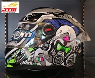 หมวกกันน็อคเต็มใบ Random รุ่น RD CZ-R BT ฟรีชิวปรอท ถุงใส่หมวก 7.Dead Heads Grey XL