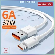 6A fast charging cable for XM USB - Type C - Type C charging cable. 67W fast charging cable. Type C 