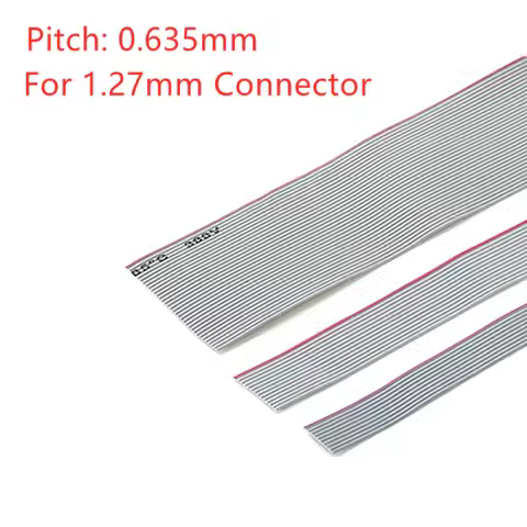 1Meter 0.635mm Pitch Grey Flat Ribbon Cable For IDC FC 1.27MM Connector 10P/14P/16P/20P/40P 30AWG Wi