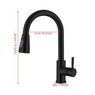 Kitchen Faucet With Pull-Out Spray Head, 360° Rotating Sink Mixer Tap, Kitchen Mixer Tap With 3 Spra