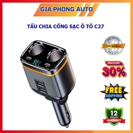 Tẩu Chia Cổng Sạc 6 Trong 1 C27 Công Suất 145W Hỗ Trợ Sạc Nhanh PD45W
