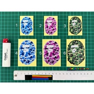 Bape / Bapesss (Small / Big) <Blue/Pink/Green> Sticker Printing Reflective Diecut Laminated Waterpro