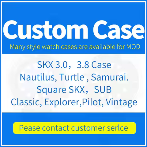 Custom Watch Case MOD Fits NH35 NH36 4R35 SUB SKX Retro Classic Turtle Nautilus Square Samurai AP PR