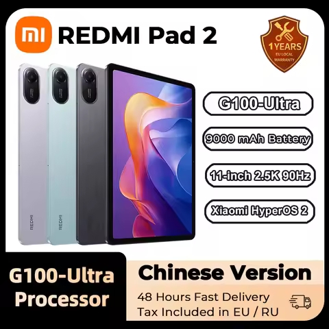 Xiaomi REDMI Pad 2 Tablet 11-inch 2.5k 90Hz LCD Screen G100-Ultra Processor 9000mAh Battery Mi Pad T
