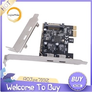 PCIE to Dual Type C Expansion Card PCI-E X1 to 2-Port TYPE-C USB 3.2 GEN1 5Gbps Convert Card ASM1042