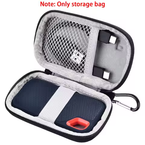 SSD Case for SanDisk Extreme Portable SSD & Extreme PRO, Hard Shell Protective Storage Bag with Cara