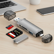 61 USB3.0Type C Micro OTG SD TF  Pembaca Kad 6 dalam 1 USB3.0 ke Type C Micro OTG Penyesuai Universa