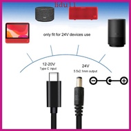 LID Type C to 24V 5 5x2 1mm Charging Cable for Router Laptop Speaker Modem LED