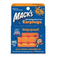 Mack's Pillow Soft Silicone KID Earplugs兒童矽膠耳塞 美國製(橘色)(六對入)黏土耳塞