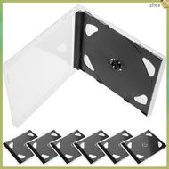 6 Pcs Transparent Portable CD Dvd Storage Case Cases for Compact Discs Holder Carrying  zhihuicx