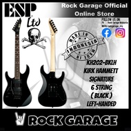 ESP LTD KH-202 Kirk Hammett Signature Left Handed Electric Guitar, Black (KH202LH / KH202BKLH)