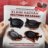 Cast Iron Character Hotplate • Unique Steak Plate • Animal-Style Hot Serving Plate • Free Cut